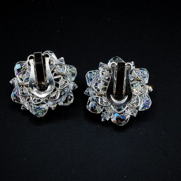 Crystal Necklace & Earrings Set, Dainty Vintage Choker Necklace - Picture 8 of 10